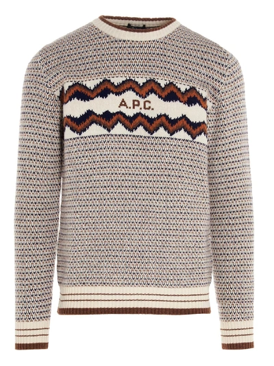 Shop A.p.c. Sweater In Multicolor