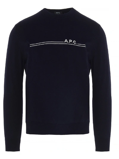 Shop Apc A.p.c. Sweater In Blue