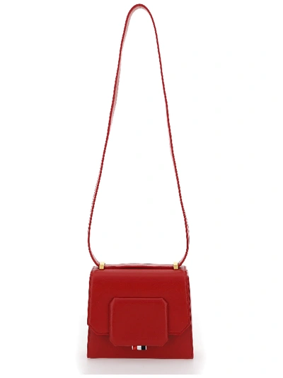 Shop Thom Browne Small Box Shoulder Bag In Red