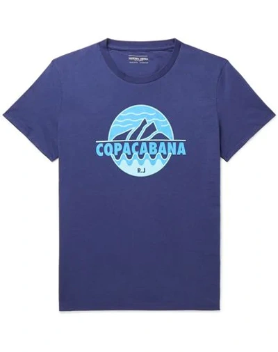Shop Frescobol Carioca T-shirts In Dark Blue