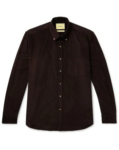 Shop De Bonne Facture Shirts In Dark Brown