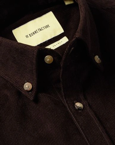 Shop De Bonne Facture Shirts In Dark Brown