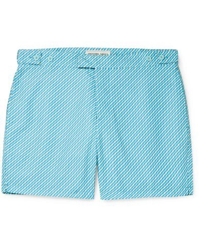 Shop Frescobol Carioca Swim Shorts In Turquoise