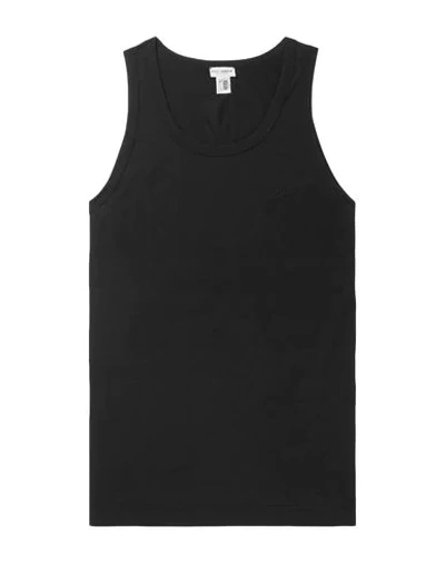 Shop Dolce & Gabbana Sleeveless Undershirts In Black