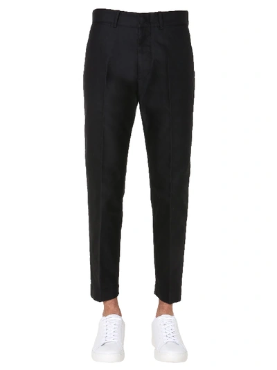 Shop Tom Ford Regular Fit Trousers In Black