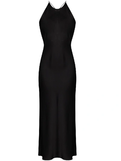 Shop Rosetta Getty Open-back Maxi Dress In Black