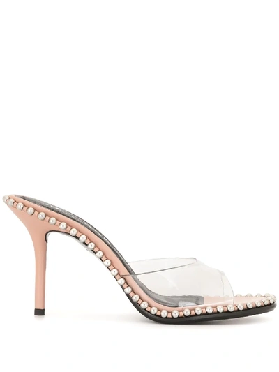 Shop Alexander Wang Pearl Studded Sandals In Pink