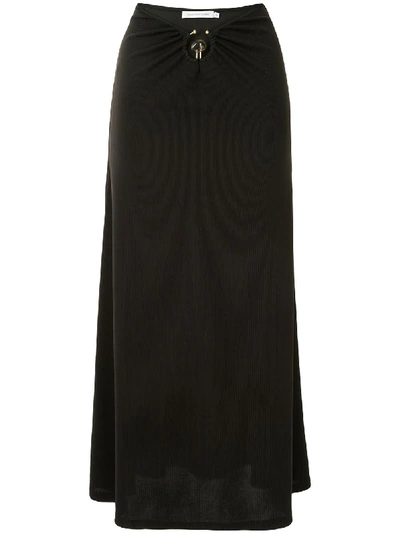 Shop Christopher Esber Orbit Embellished Midi Skirt In Black
