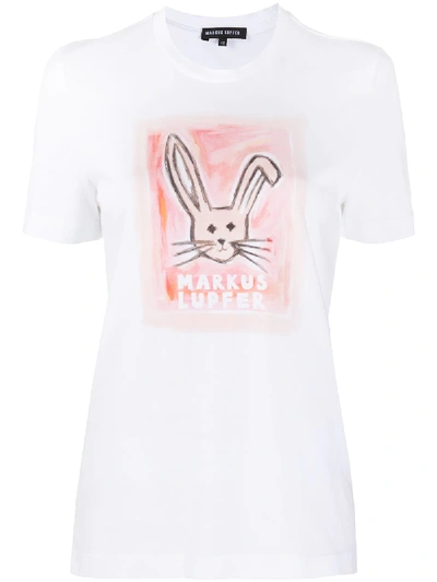 Shop Markus Lupfer Kate Bunny T-shirt In White