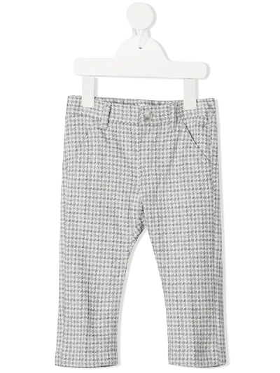 Shop Il Gufo Houndstooth-pattern Trousers In Grey