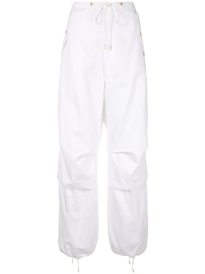 Shop Dion Lee Parachute Loose-fit Trousers In White