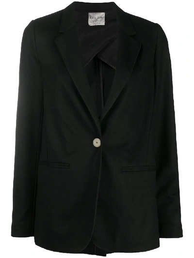 Shop Forte Forte Single-breasted Fitted Blazer In Black