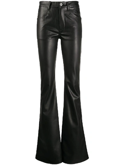 Shop Rick Owens Drkshdw High-waisted Flared Trousers In Black