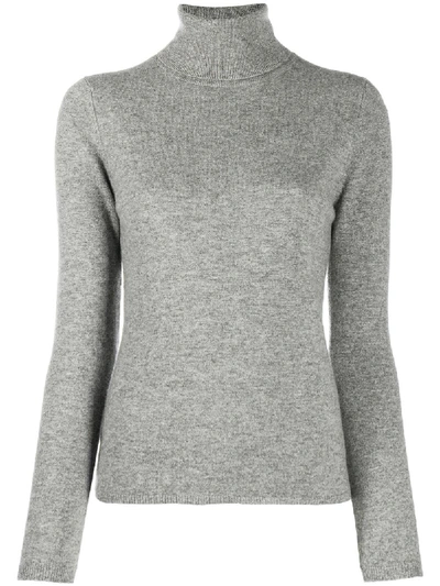Shop Allude Slim-fit Roll Neck Jumper In Grey