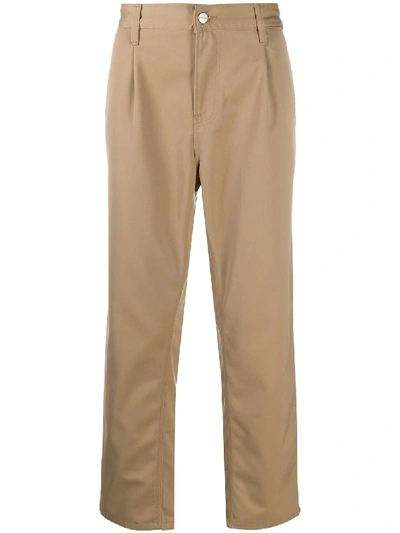 Shop Carhartt Straight Leg Trousers In Neutrals