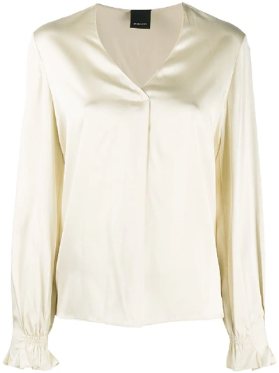 Shop Pinko Relaxed Blouse In Neutrals