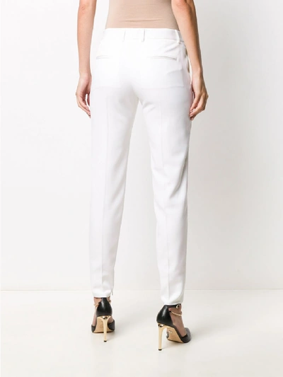 Shop Saint Laurent Wool Trousers In White