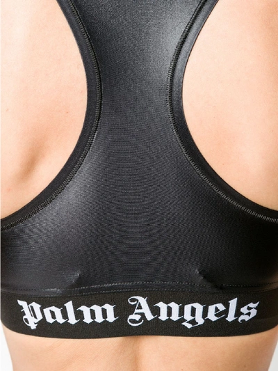 Shop Palm Angels Sports Bra In Black