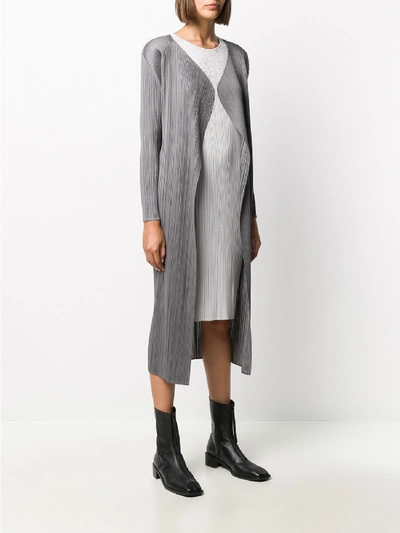 Shop Issey Miyake Basic Coat In Grey