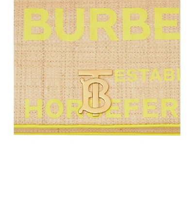 Shop Burberry Small Fluorescent Yellow Horseferry Lola Bag In Neutral
