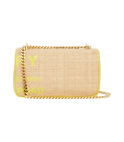 Shop Burberry Small Fluorescent Yellow Horseferry Lola Bag In Neutral