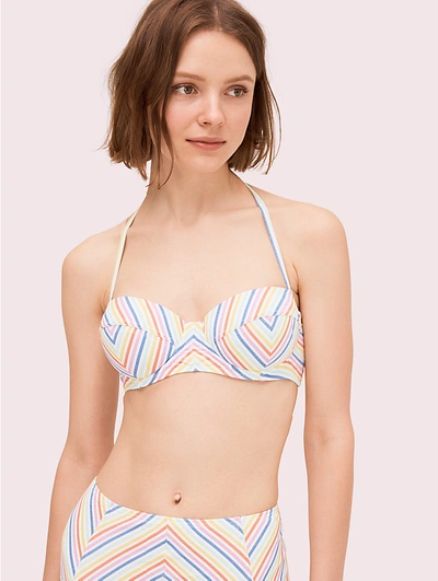 Shop Kate Spade Beach Strip Underwire Bikini Top In White