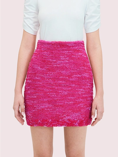 Shop Kate Spade Knit Tweed Skirt In True Pink