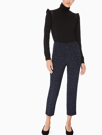 Shop Kate Spade Leopard-print Pant In Light Adriatic Blue