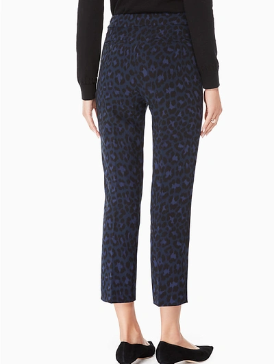 Shop Kate Spade Leopard-print Pant In Light Adriatic Blue