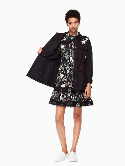 Kate spade floral army cheap jacket