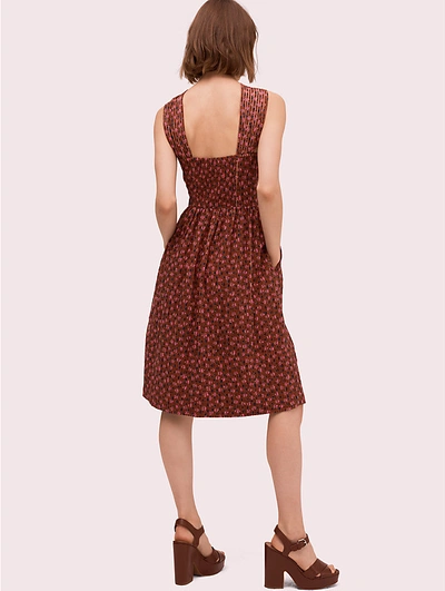 Shop Kate Spade Floradoodle Halter Dress In Warm Caramel