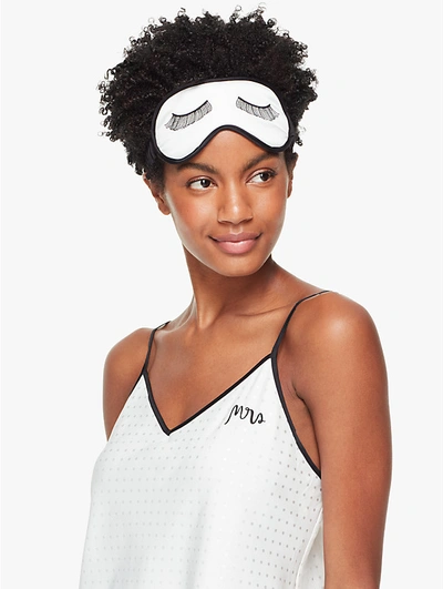 Shop Kate Spade Mrs. Pj Set With Sleepmask In Off White