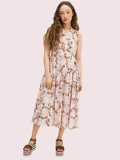 Shop Kate Spade Exotic Bloom Burnout Dress In Hot Cider