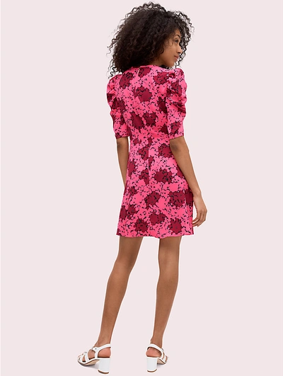 Shop Kate Spade Bubble Dot Tie-front Dress In Rhubarb Jam