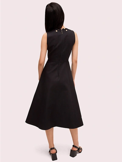 Shop Kate Spade Scallop Cutout Midi Dress In Black