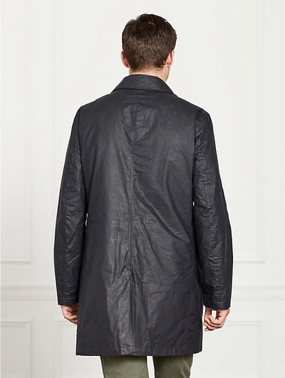 Kate Spade Jack Spade Waxwear Trench Coat In Navy