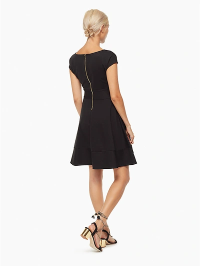 Shop Kate Spade Ponte Fiorella Dress In Black