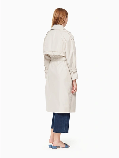 Shop Kate Spade Relaxed Twill Trench Coat In Flint/stone