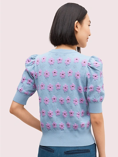Shop Kate Spade Marker Floral Sweater In Rain Drop