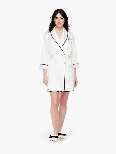 Shop Kate Spade Mrs Robe In Off White