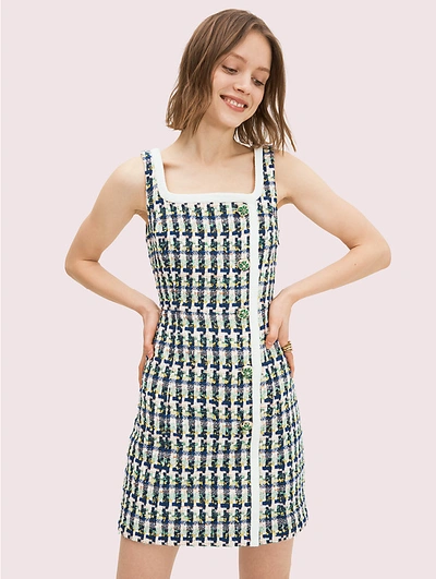 Shop Kate Spade Pop Tweed Dress In Juniper