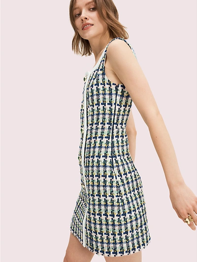 Shop Kate Spade Pop Tweed Dress In Juniper