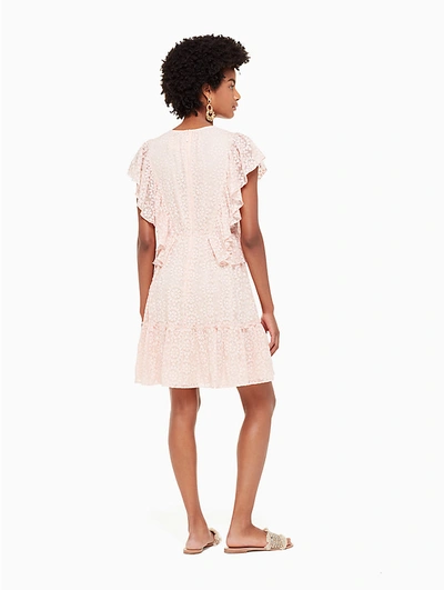 Shop Kate Spade By The Pool Embroidered Chiffon Dress In Pearl Pink
