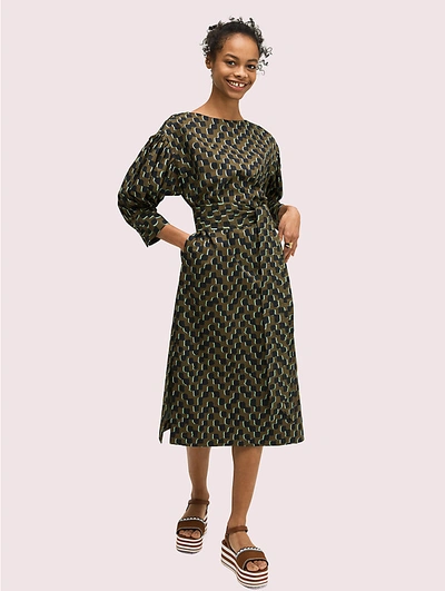 Shop Kate Spade Trellis Dress In Ivy Leaf
