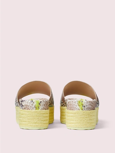 Shop Kate Spade Zia Platform Slide Sandals In Lemon Sorbet