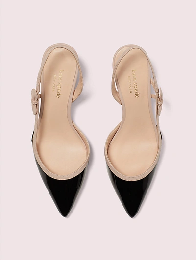 Shop Kate Spade Midge Bow Pumps In Pale Vellum