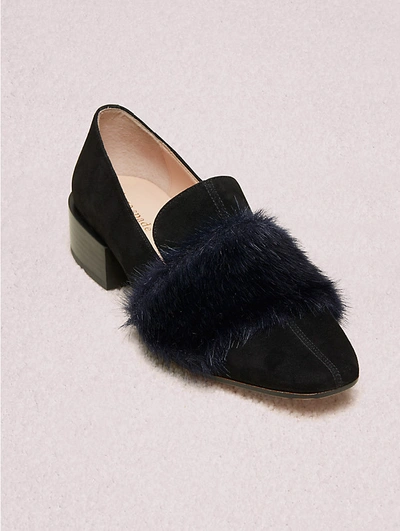 Shop Kate Spade Gama Loafers In Black/moonlit