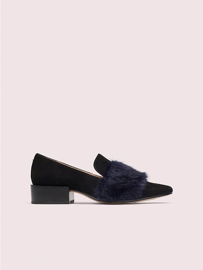 Shop Kate Spade Gama Loafers In Black/moonlit