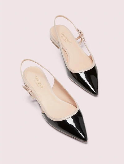 Shop Kate Spade Mae Bow Flats In Black