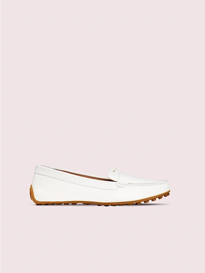 Shop Kate Spade Deck Loafers In Optic White